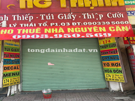 4 Cho thuê nhà 174 Lý Thái Tổ, P.1, Q.3, TPHCM 